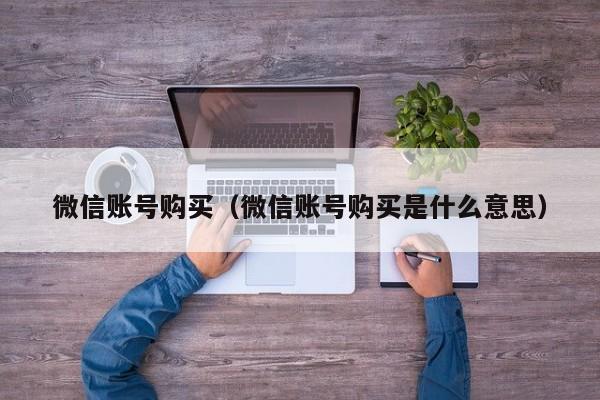 微信账号购买（微信账号购买是什么意思）